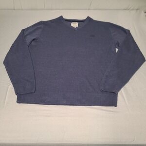 Field & Stream V Neck Sweater Large Mens Embroidered Logo Heavyweight